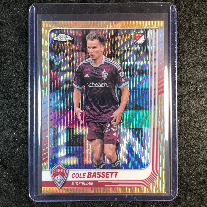 2025 Topps Chrome MLS COLE BASSETT Base Gold Wave 41/50 #48