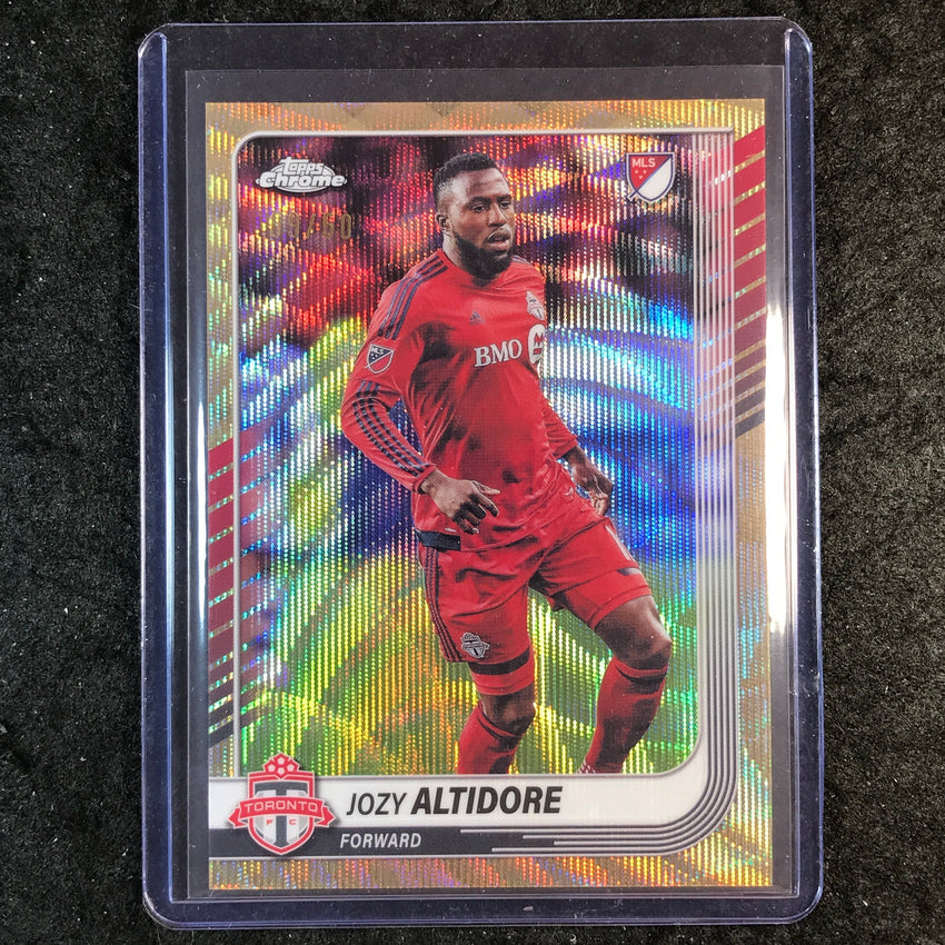 2025 Topps Chrome MLS JOZY ALTIDORE Base Gold Wave 9/50 #110