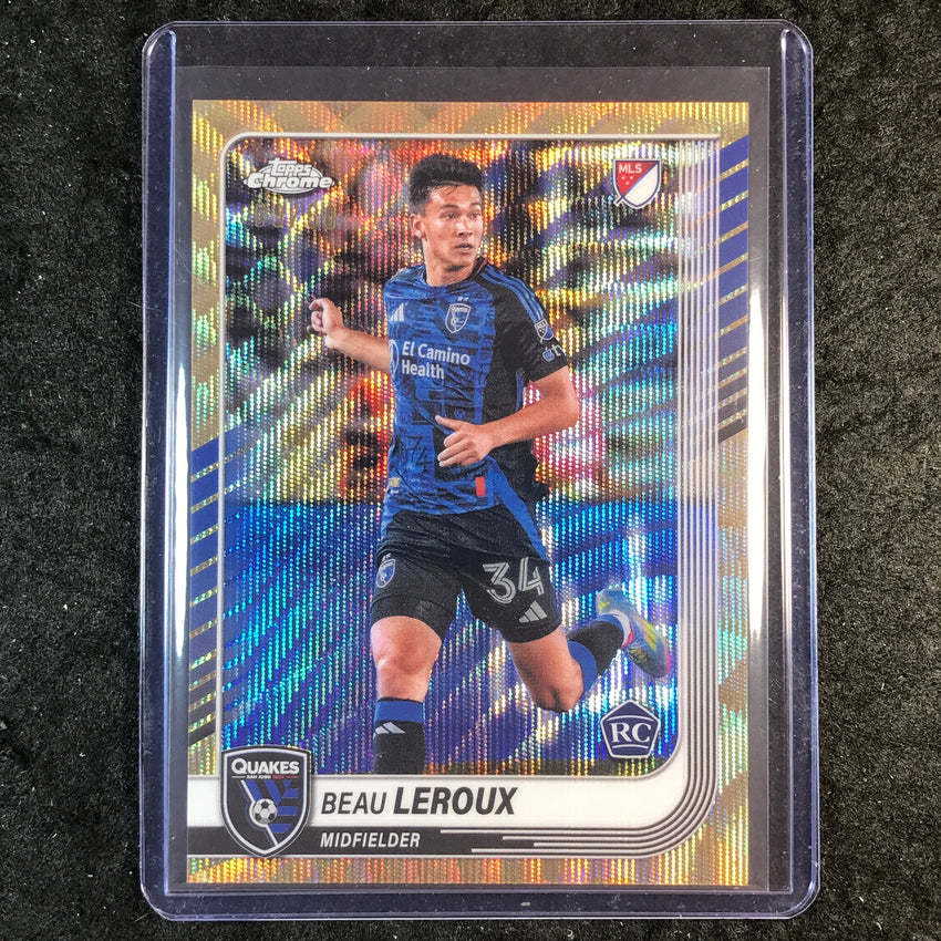 2025 Topps Chrome MLS BEAU LEROUX Rookie Base Gold Wave 9/50 #120