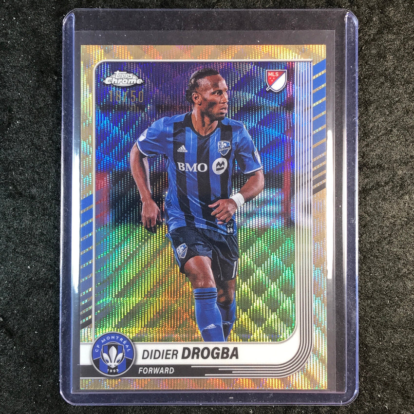 2025 Topps Chrome MLS DIDIER DROGBA Base Gold Wave 18/50 #131