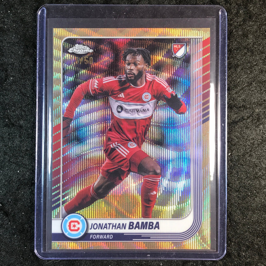 2025 Topps Chrome MLS JONATHAN BAMBA Base Gold Wave 11/50 #175