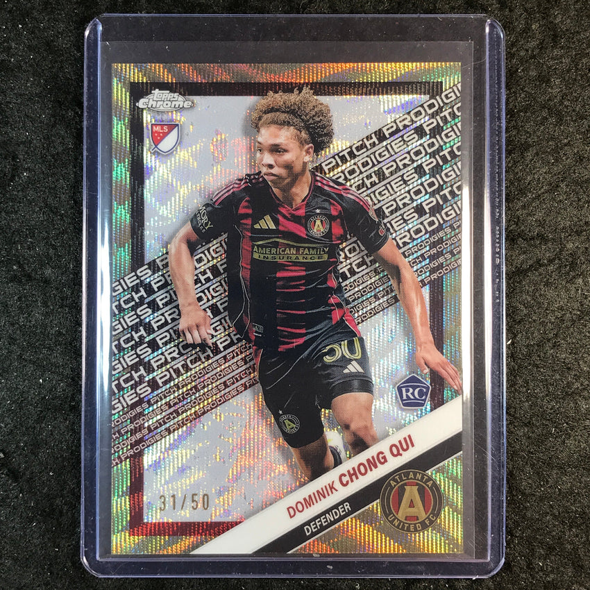 2025 Topps Chrome MLS DOMINIK CHONG QUI Rookie Pitch Prodigies Gold Wave 31/50