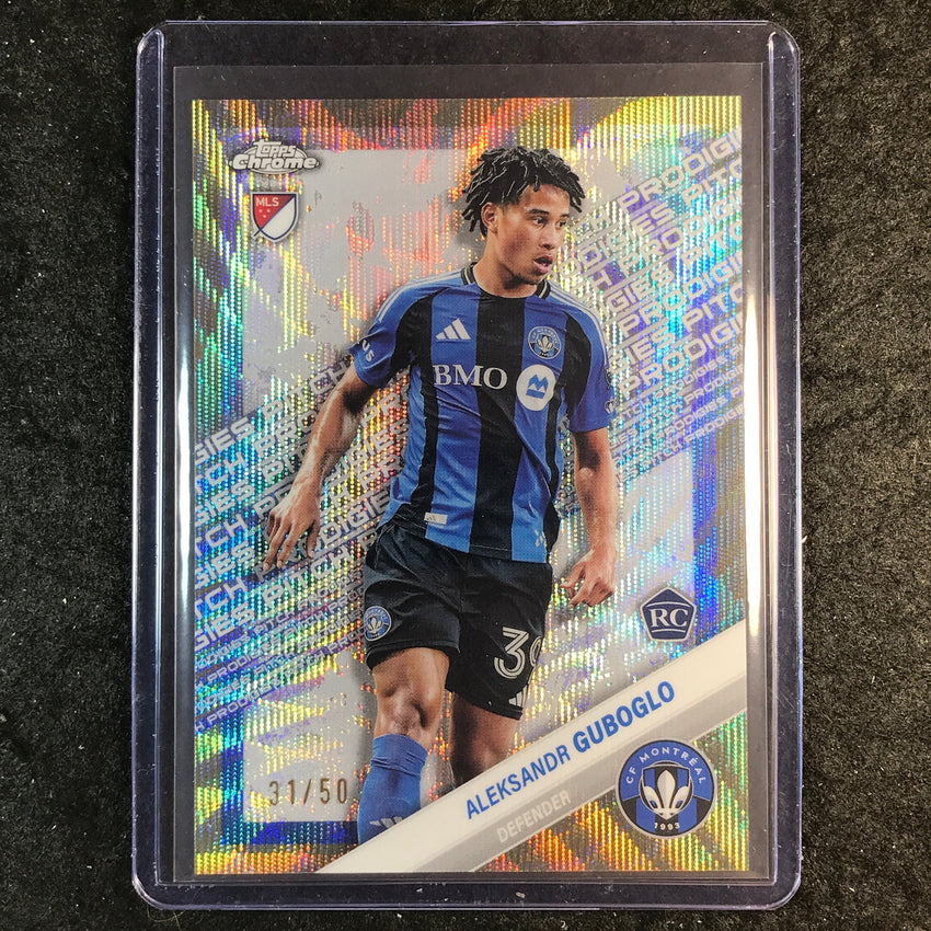 2025 Topps Chrome MLS ALEXSANDR GUBOGLO Rookie Pitch Prodigies Gold Wave 31/50