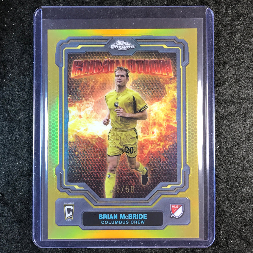 2025 Topps Chrome MLS BRIAN MCBRIDE Elimination Gold 45/50 #22