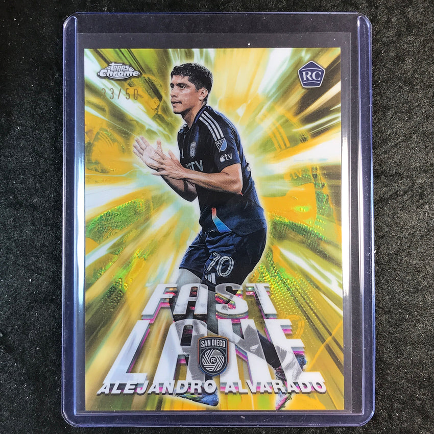 2025 Topps Chrome MLS ALEJANDRO ALVARADO Fast Lane Rookie Gold 33/50 #6