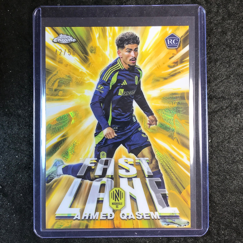 2025 Topps Chrome MLS AHMED QASEM Fast Lane Rookie Gold 42/50 #9