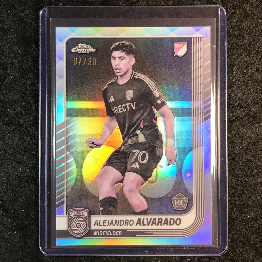 2025 Topps Chrome MLS ALEJANDRO ALVARADO Rookie Base Pearl 7/30 #27