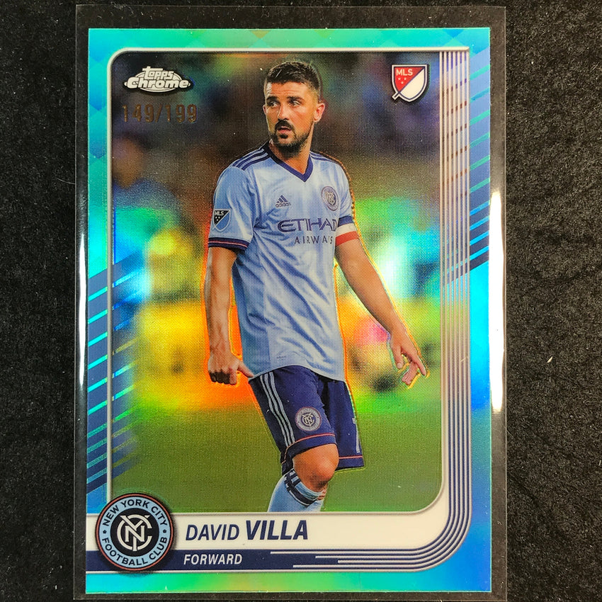 2025 Topps Chrome MLS DAVID VILLA Base Aqua /199 #7
