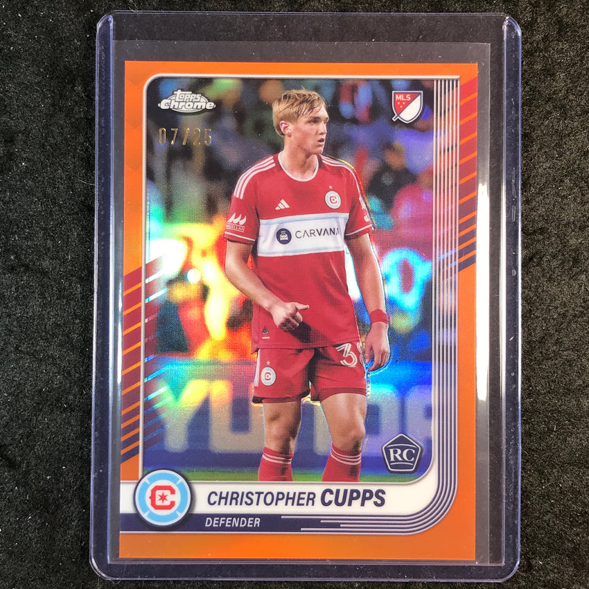 2025 Topps Chrome MLS CHRISTOPHER CUPPS Rookie Base Orange 7/25 #51