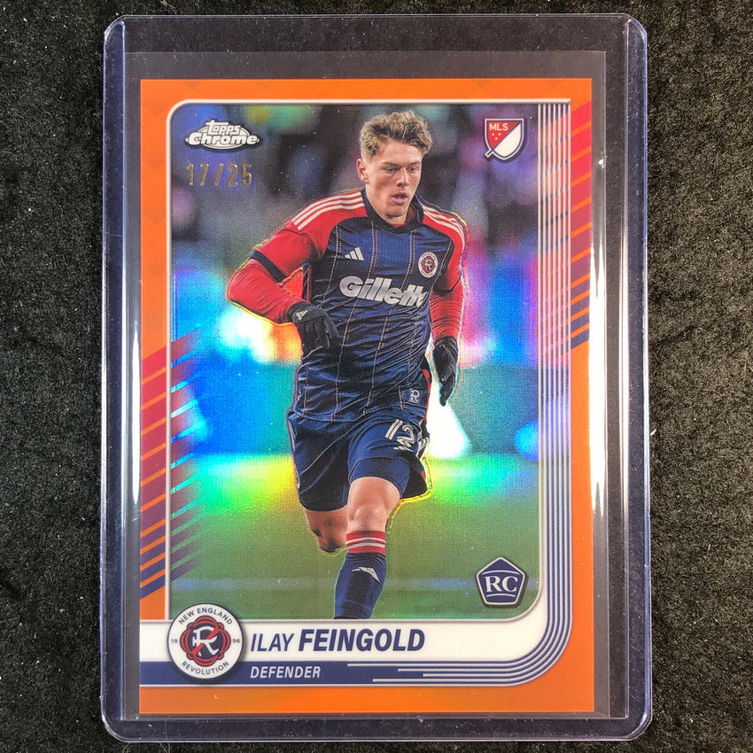 2025 Topps Chrome MLS ILAY FEINGOLD Rookie Base Orange 17/25 #96