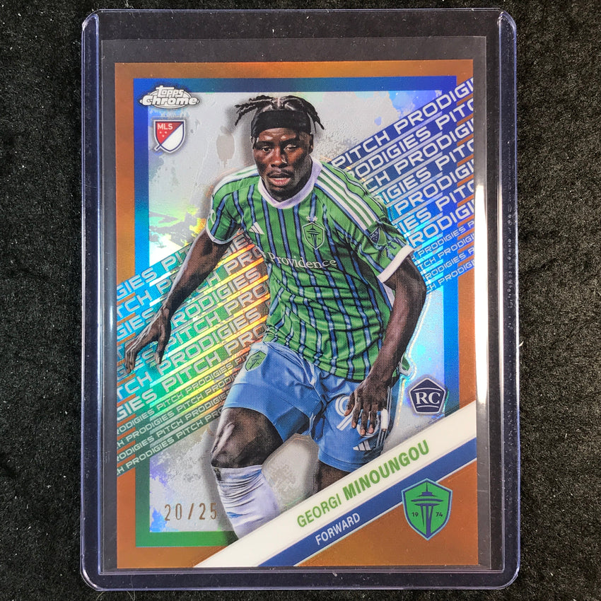 2025 Topps Chrome MLS GEORGI MINOUNGOU Rookie Pitch Prodigies Orange 20/25 #180