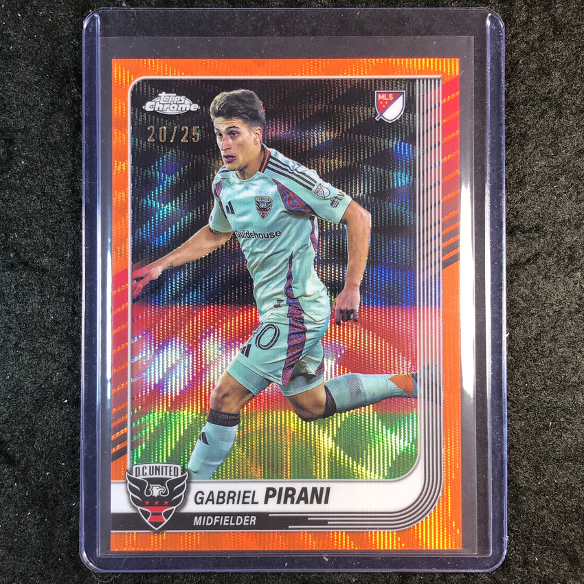 2025 Topps Chrome MLS GABRIEL PIRANI Base Orange Wave 20/25 #38