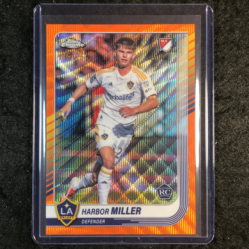2025 Topps Chrome MLS HARBOR MILLER Rookie Base Orange Wave 5/25 #49