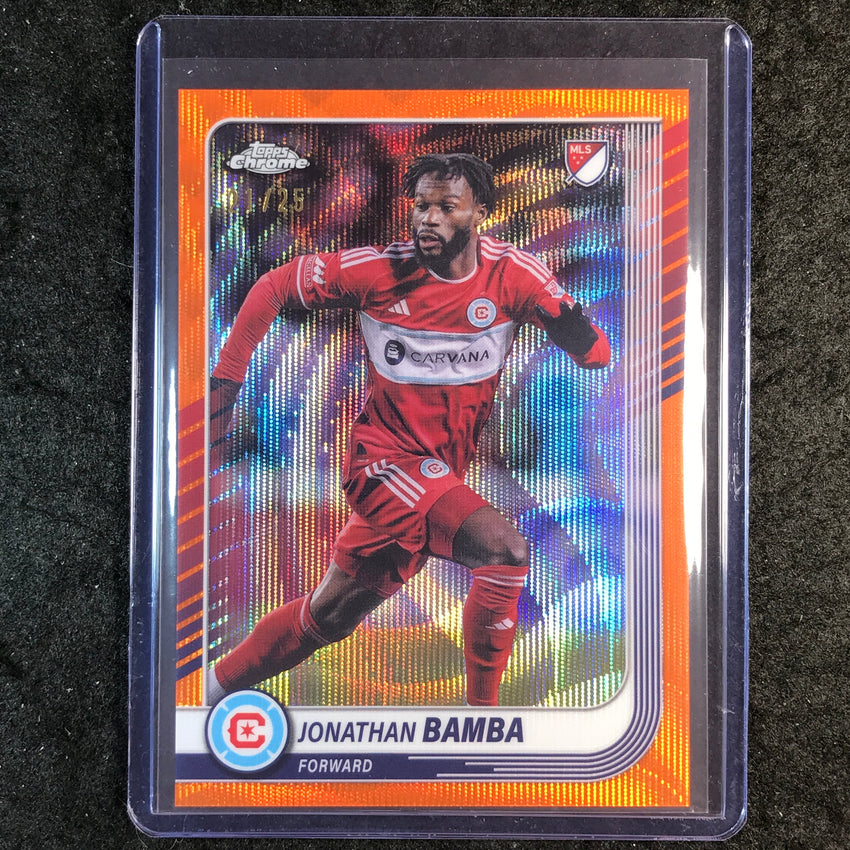 2025 Topps Chrome MLS JONATHAN BAMBA Base Orange Wave 21/25 #175