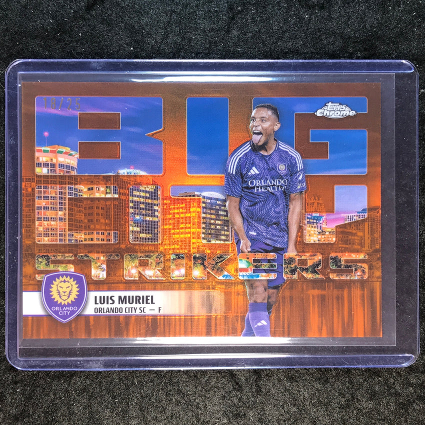 2025 Topps Chrome MLS LUIS MURIEL Big City Strikers Orange 18/25 #14
