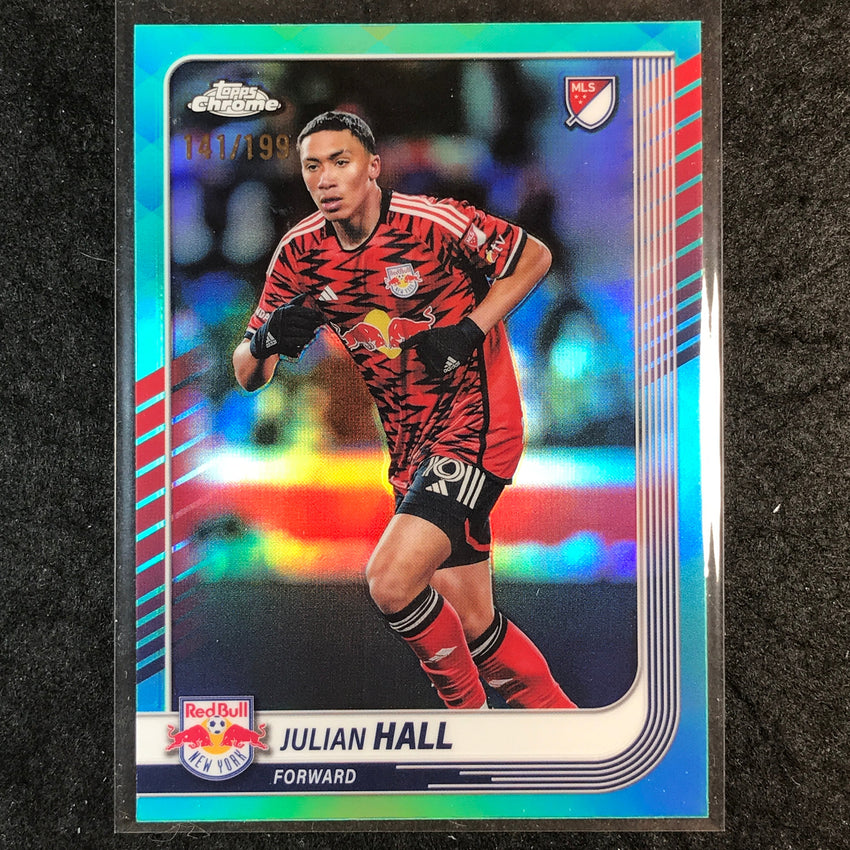 2025 Topps Chrome MLS JULIAN HALL Base Aqua /199 #16