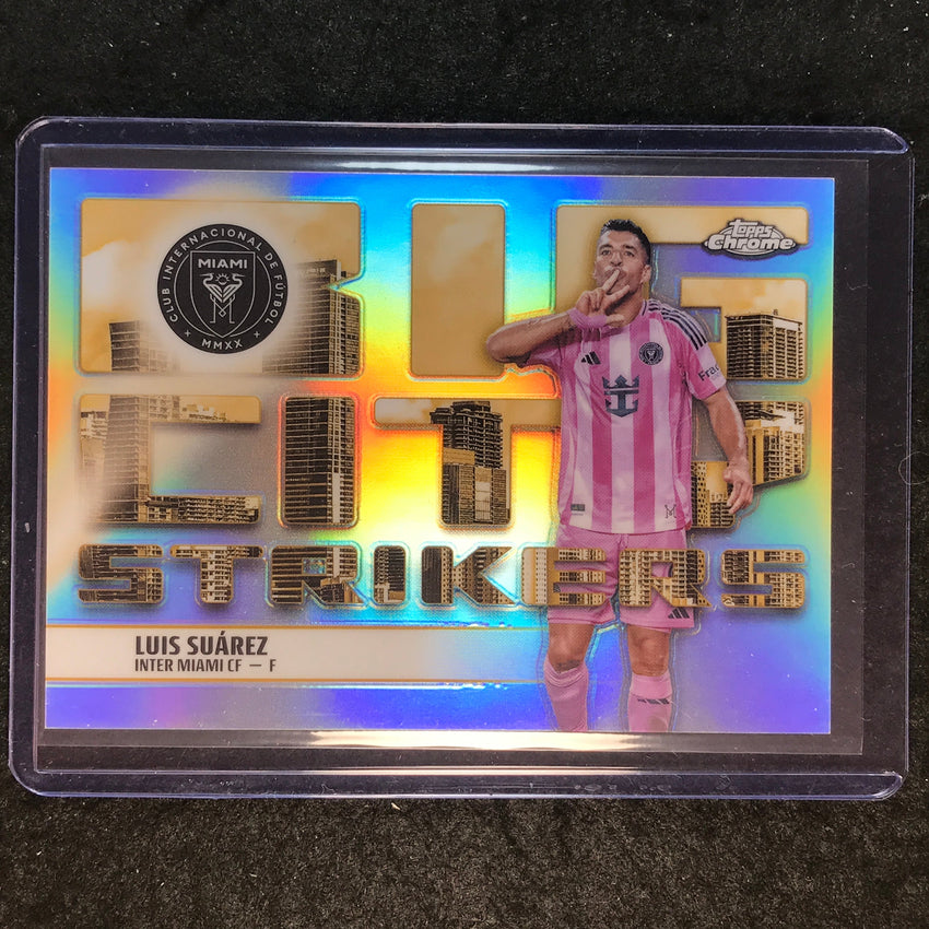 2025 Topps Chrome MLS LUIS SUAREZ Big City Strikers Skylight Variation SSP #6