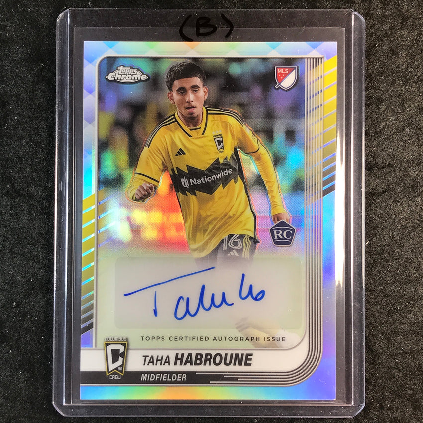 2025 Topps Chrome MLS TAHA HABROUNE Chrome Rookie Autograph Refractor #TH (B)