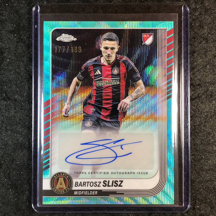 2025 Topps Chrome MLS BARTOSZ SLISZ Chrome Auto Aqua Wave 177/199