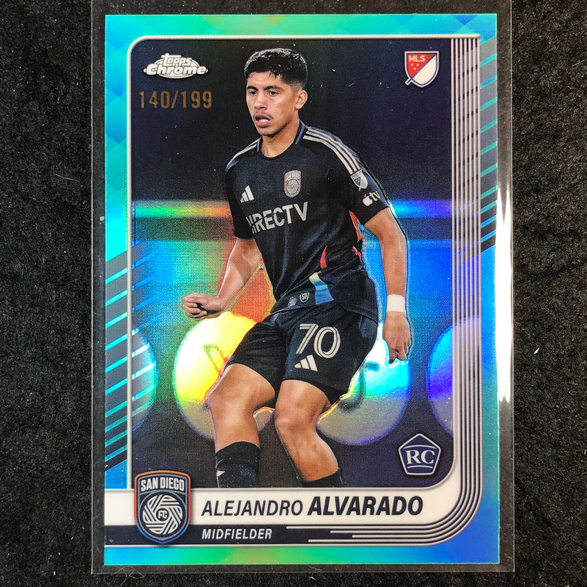 2025 Topps Chrome MLS ALEJANDRO ALVARADO Rookie Base Aqua /199 #27