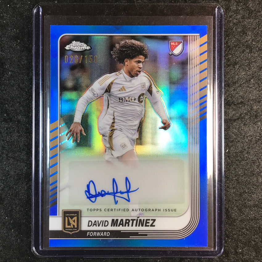 2025 Topps Chrome MLS DAVID MARTINEZ Chrome Auto Blue 26/150