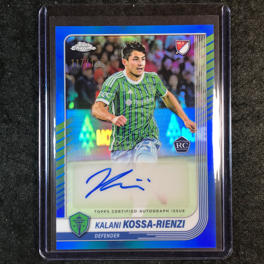2025 Topps Chrome MLS KALANI KOSSA-RIENZI Chrome Rookie Auto Blue 117/150