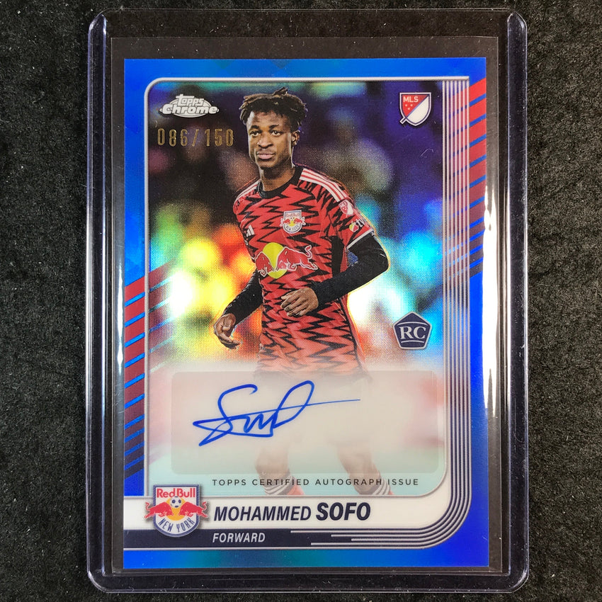 2025 Topps Chrome MLS MOHAMMED SOFO Chrome Rookie Auto Blue 86/150