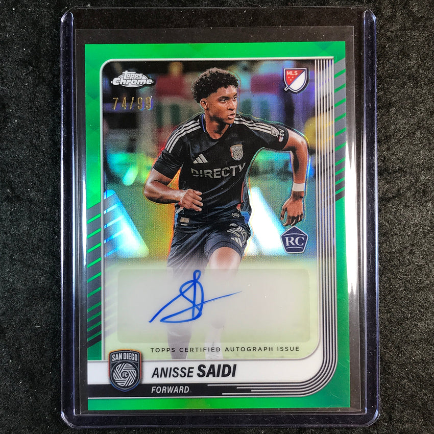 2025 Topps Chrome MLS ANISSE SAIDI Chrome Rookie Auto Green 74/99