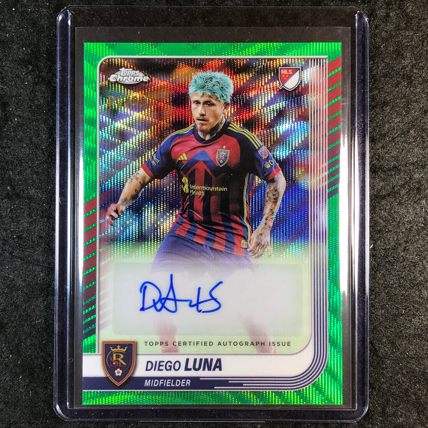 2025 Topps Chrome MLS DIEGO LUNA Chrome Auto Green Wave81/99