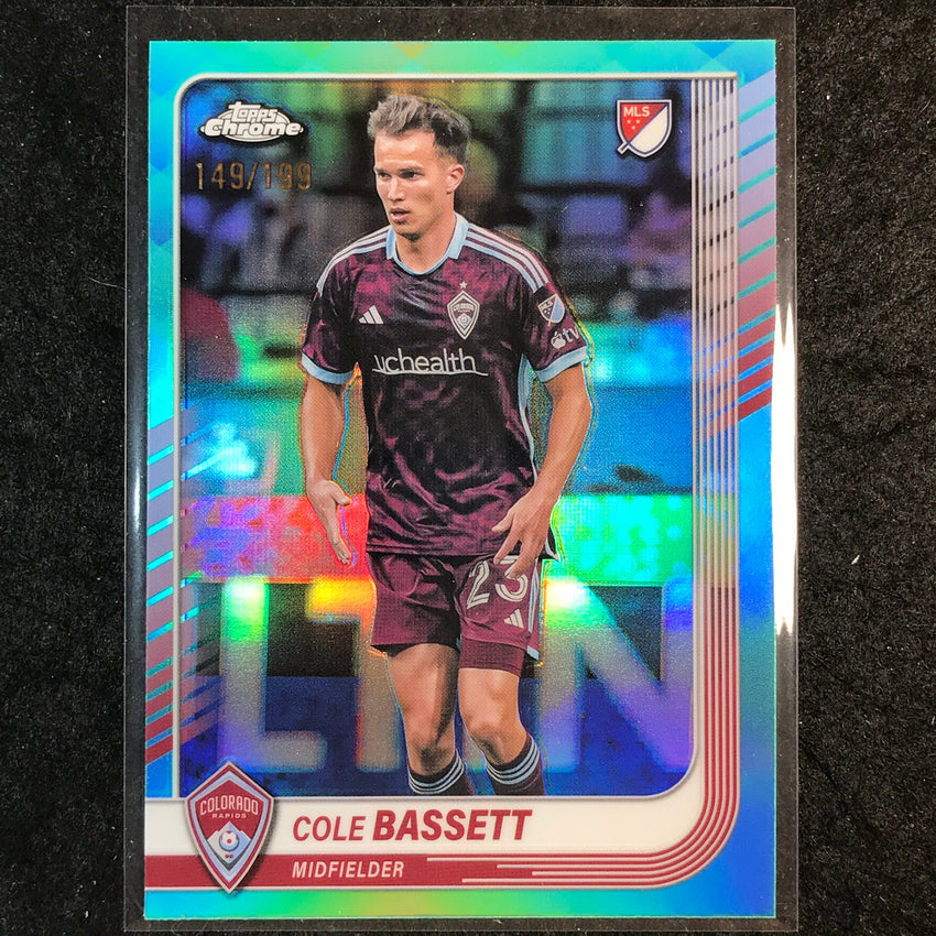 2025 Topps Chrome MLS COLE BASSETT Base Aqua /199 #48