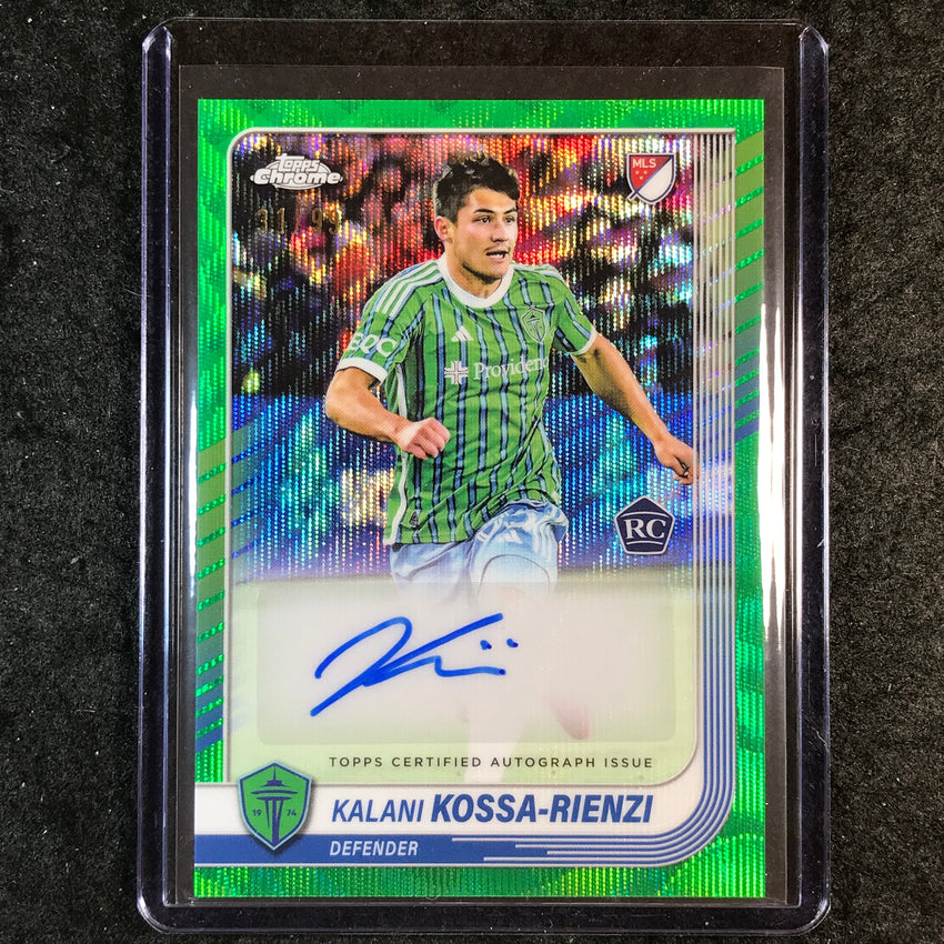 2025 Topps Chrome MLS KALANI KOSSA-RIENZI Chrome Rookie Auto Green Wave 31/99