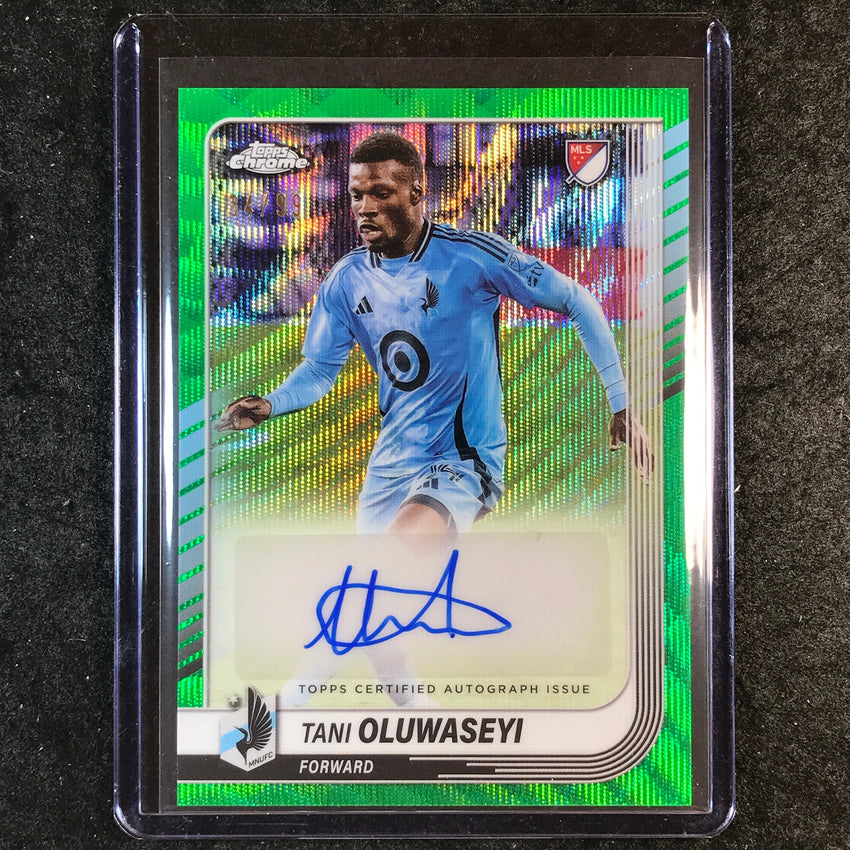 2025 Topps Chrome MLS TANI OLUWASEYI Chrome Auto Green Wave 34/99