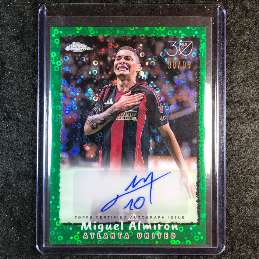 2025 Topps Chrome MLS MIGUEL ALMIRON Topps 1995 Auto Green Donut Holes 90/99