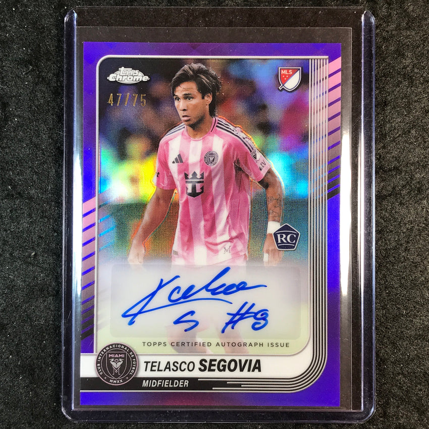 2025 Topps Chrome MLS TELASCO SEGOVIA Chrome Rookie Auto Purple 47/75