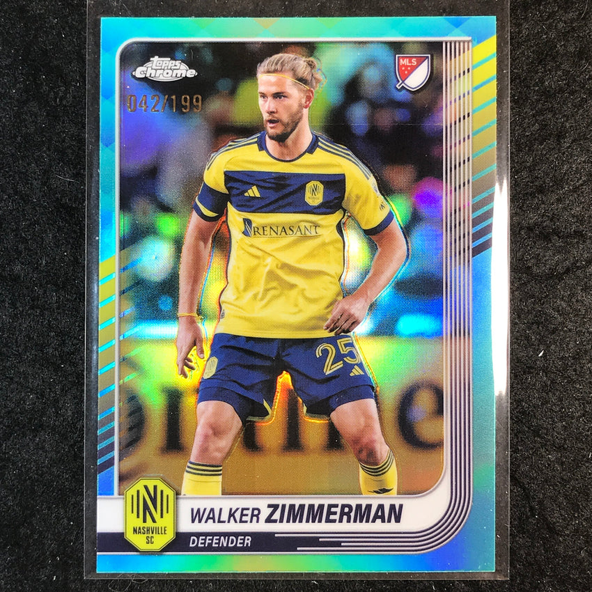 2025 Topps Chrome MLS WALKER ZIMMERMAN Base Aqua /199 #52