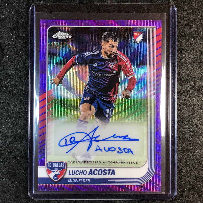 2025 Topps Chrome MLS LUCHO ACOSTA Chrome Auto Purple Wave 8/75