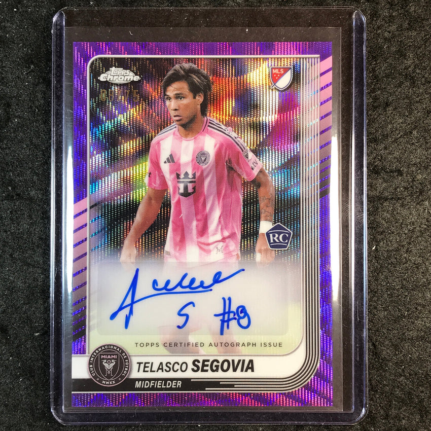 2025 Topps Chrome MLS TELASCO SEGOVIA Chrome Rookie Auto Purple Wave 8/75