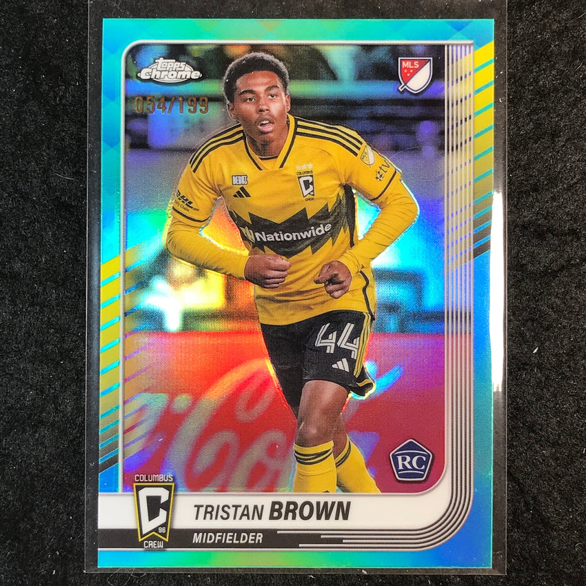 2025 Topps Chrome MLS TRISTAN BROWN Rookie Base Aqua /199 #57