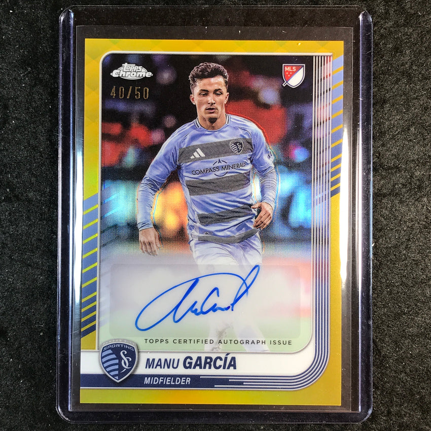 2025 Topps Chrome MLS MANU GARCIA Chrome Auto Gold 40/50