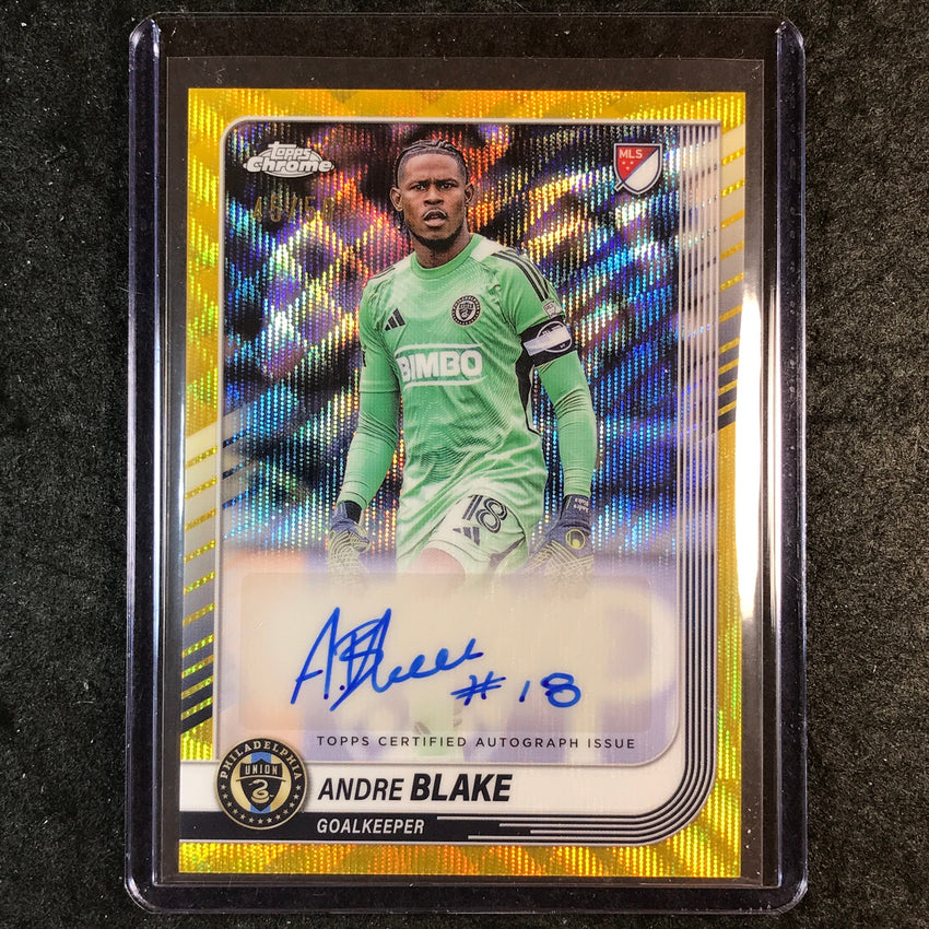 2025 Topps Chrome MLS ANDRE BLAKE Chrome Auto Gold Wave 45/50