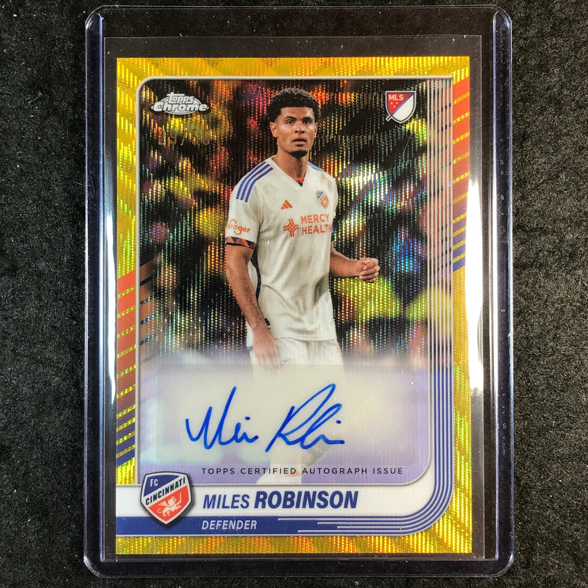 2025 Topps Chrome MLS MILES ROBINSON Chrome Auto Gold Wave 29/50