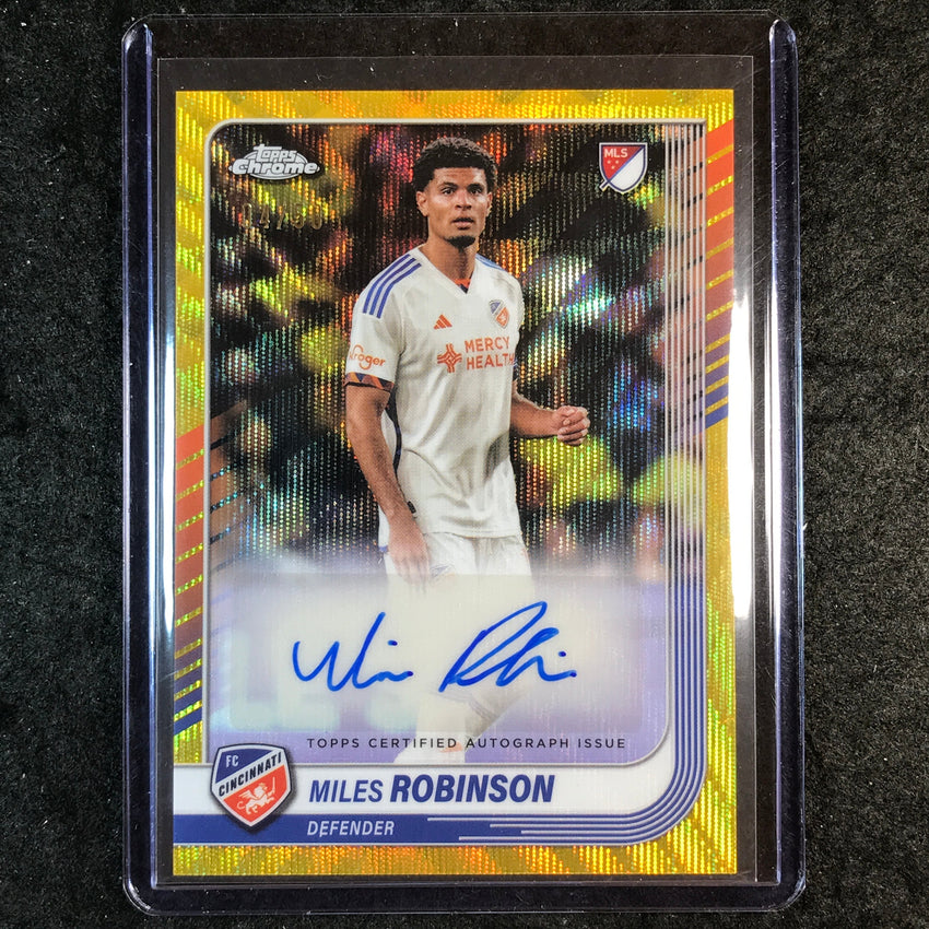 2025 Topps Chrome MLS MILES ROBINSON Chrome Auto Gold Wave 4/50