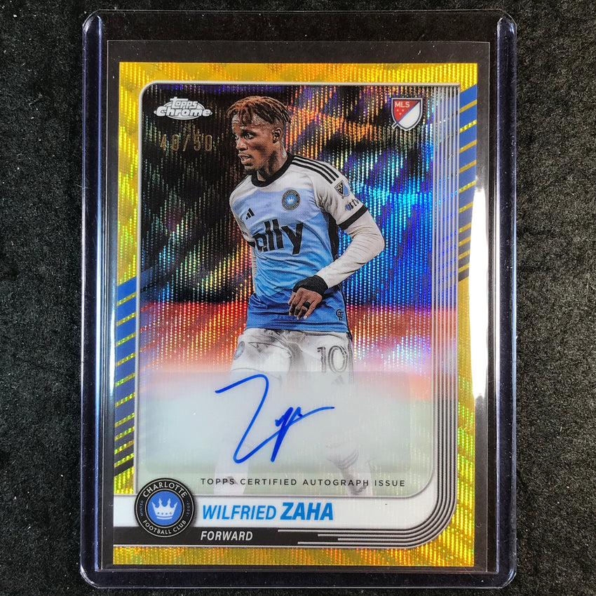 2025 Topps Chrome MLS WILFRIED ZAHA Chrome Auto Gold Wave 40/50