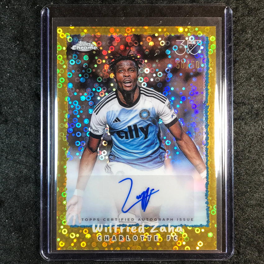 2025 Topps Chrome MLS WILFRIED ZAHA Topps 1995 Auto Gold Donut Holes 50/50