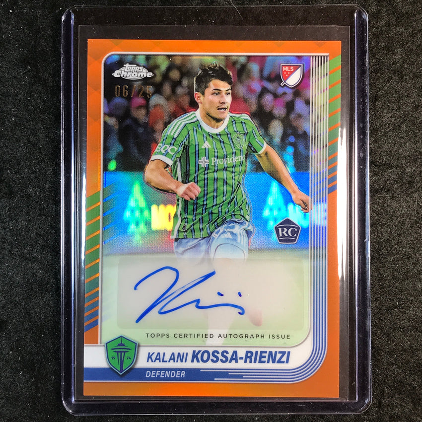 2025 Topps Chrome MLS KALANI KOSSA-RIENZI Chrome Rookie Auto Orange 6/25