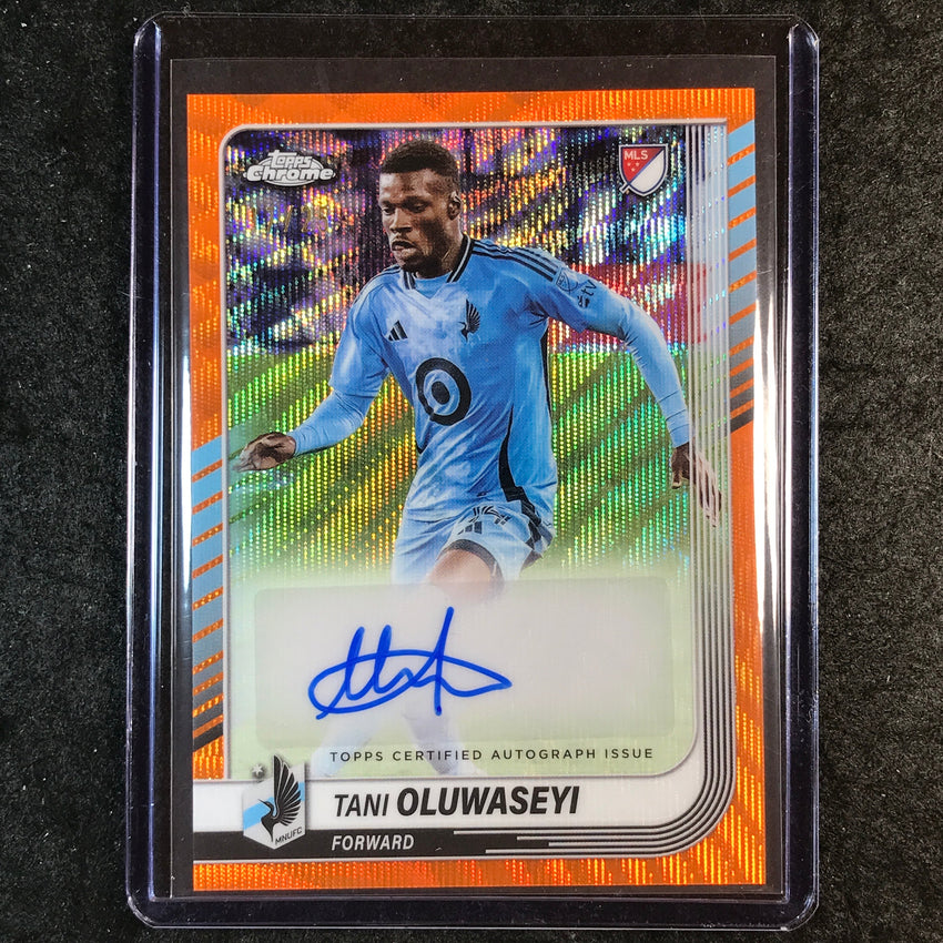 2025 Topps Chrome MLS TANI OLUWASEYI Chrome Auto Orange Wave 17/25