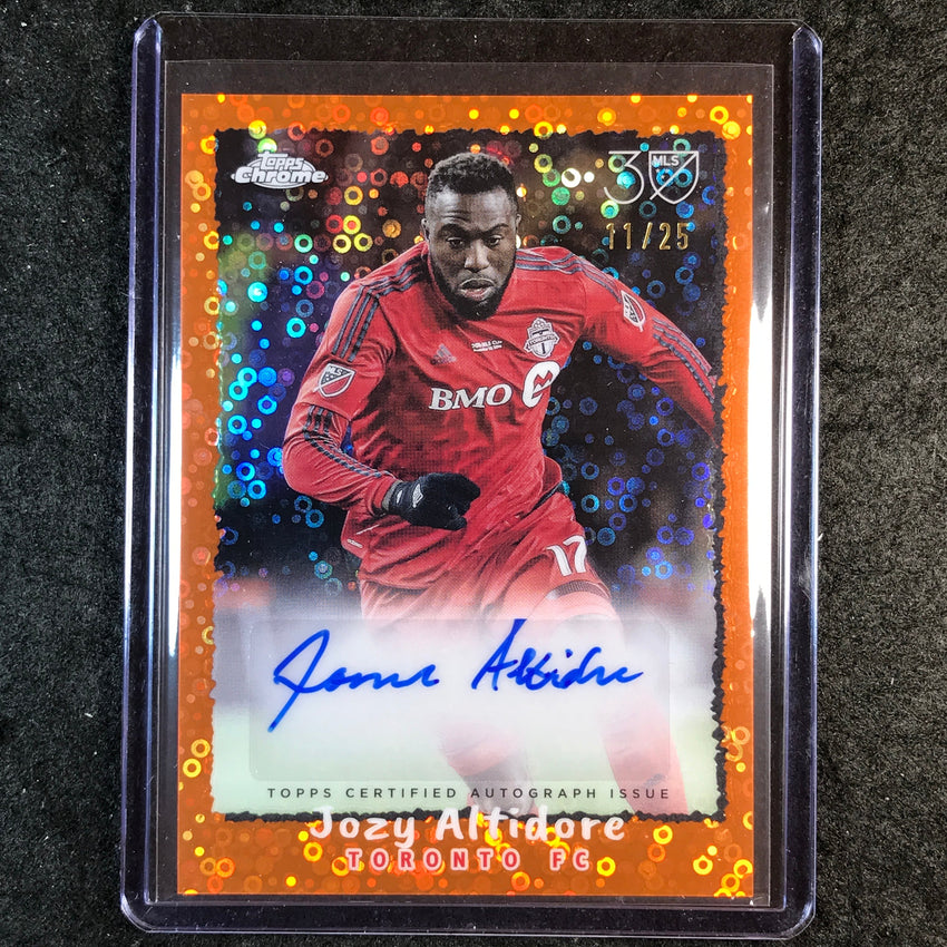 2025 Topps Chrome MLS JOZY ALTIDORE Topps 1995 Auto Orange Donut Holes 11/25
