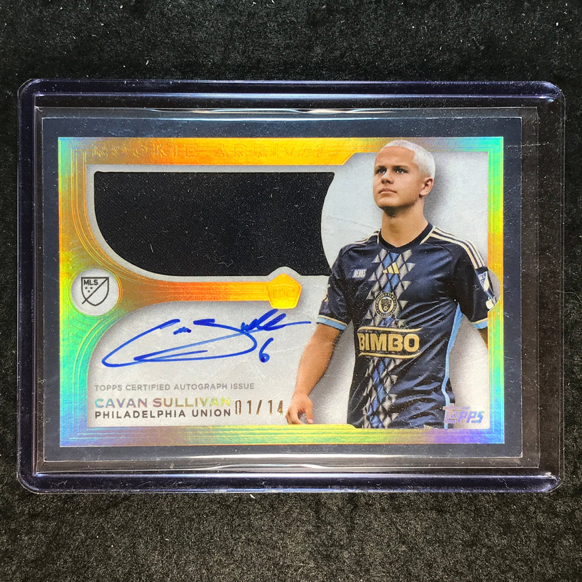 2025 Topps Chrome MLS CAVAN SULLIVAN Rookie Arrival Patch Auto Black 1/14
