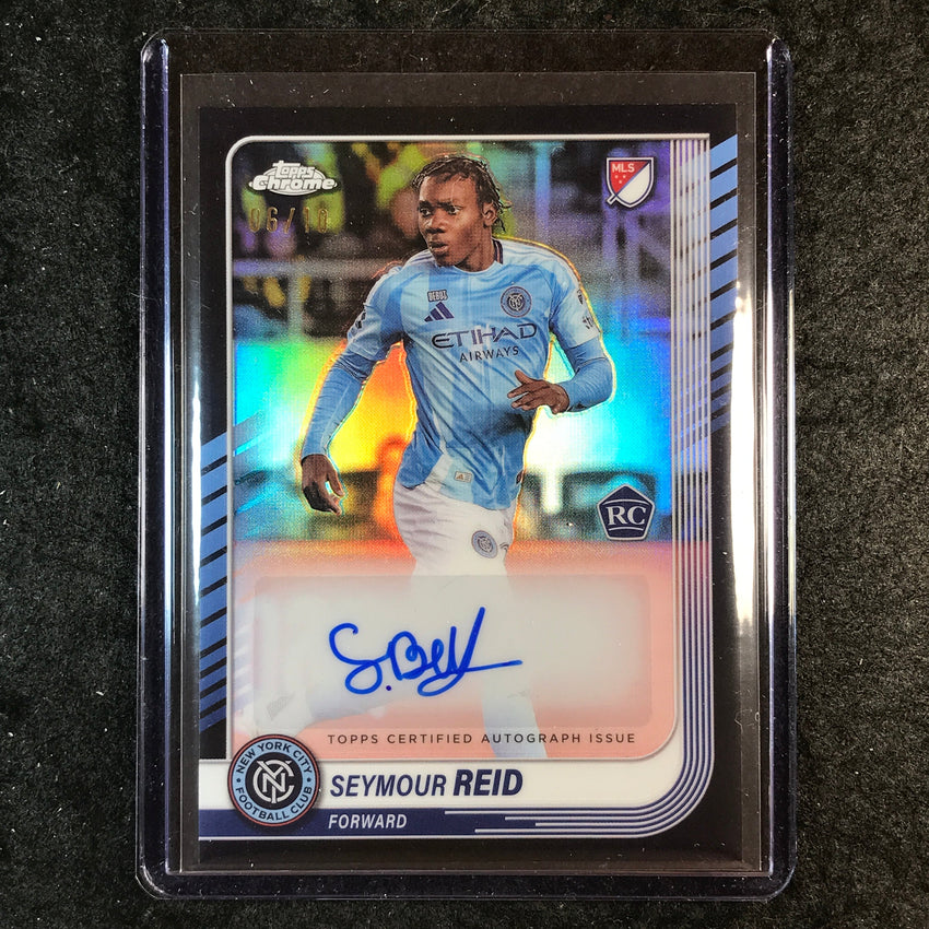 2025 Topps Chrome MLS SEYMOUR REID Chrome Rookie Auto Black 6/10