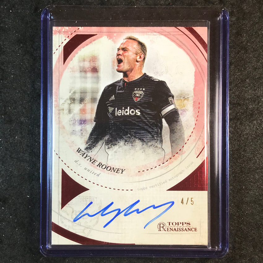 2025 Topps Chrome MLS WAYNE ROONEY MLS Renaissance Auto Red 4/5